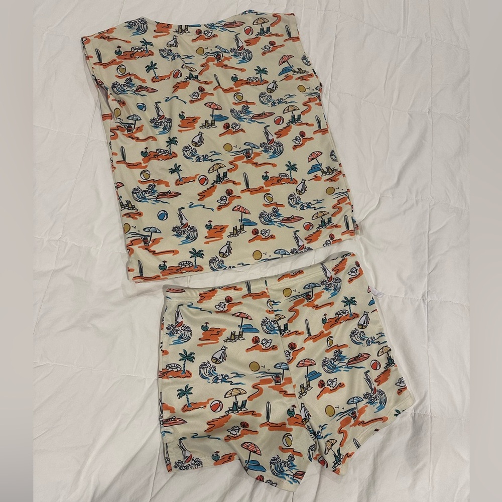 Roller Rabbit Kids Beach Party Pajama Set Children’s Size 12